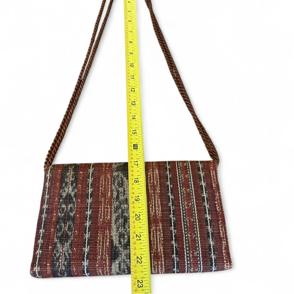 Guatemalan Textile Brown‎ Patterned Women's Purse